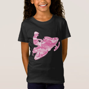 Camiseta Movimento de neve em Camuflagem Rosa