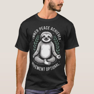 Camiseta Movimento de Preguiça de Yoga Opcional Paz Interio