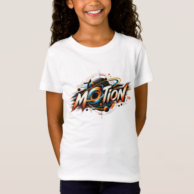 Camiseta Movimento – Design Abstrato Geométrico Dinâmico (Frente)