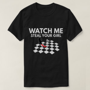 Camiseta Movimento Divertido do Cavalo de Xadrez Rouba sua