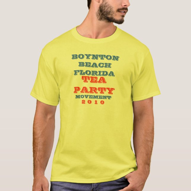 CAMISETA MOVIMENTO DO TEA PARTY DE FLORIDA DA PRAIA DE (Frente)