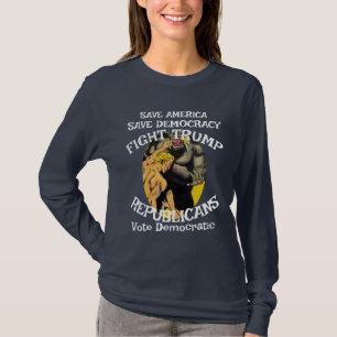 Camiseta Movimento Intestinal Trump Jesus Manga Longa