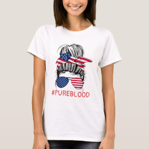 Camiseta Movimento Sanguíneo Puro Bandeira PureBlood Americ