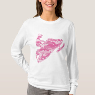 Camiseta Movimento Snowmobiler Rosa Camuflagem