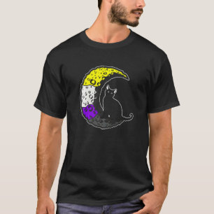Camiseta Movimento Social Orgulho Lgbt Gato Não Binário Lua