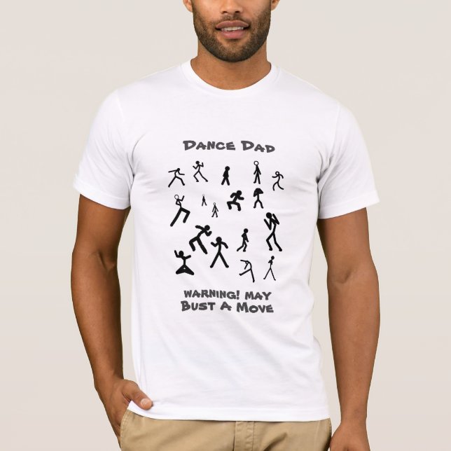 Camiseta Movimentos da dança do pai da dança do dia dos (Frente)