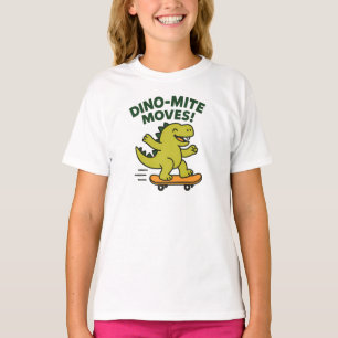 Camiseta Movimentos Dino-Mite Dinossauro Verde de Skate