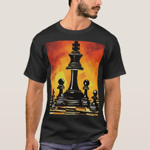 Camiseta Movimentos Estratégicos: Tee de Arte do Chessboard