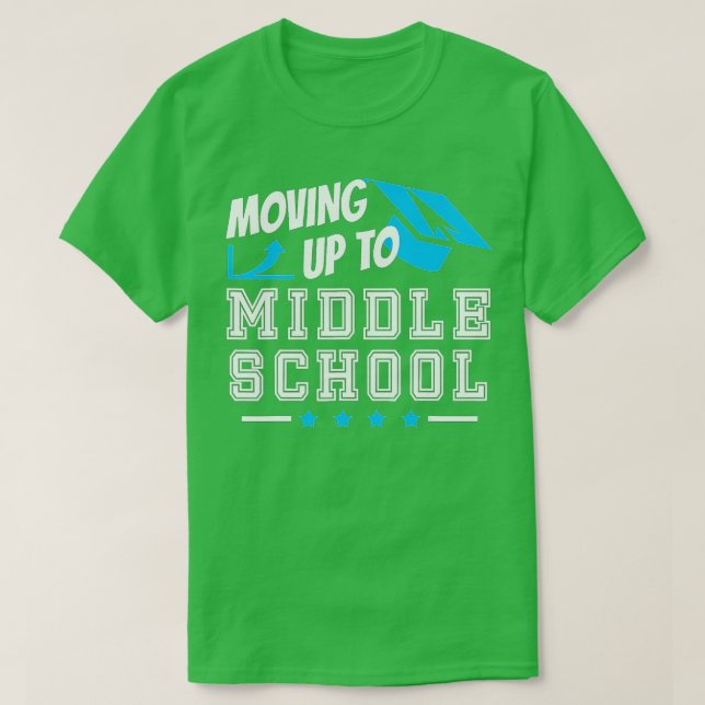 Camiseta Moving Up To Middle School Graduation Gift  (Frente do Design)
