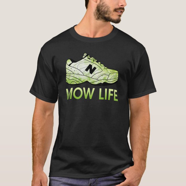 Camiseta Mow Life Grass Cutando A Vida Do Pai (Frente)