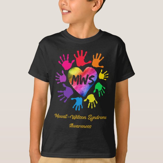 Camiseta Mowat Wilson Syndrome A Consciência Mãos Presente (Frente)