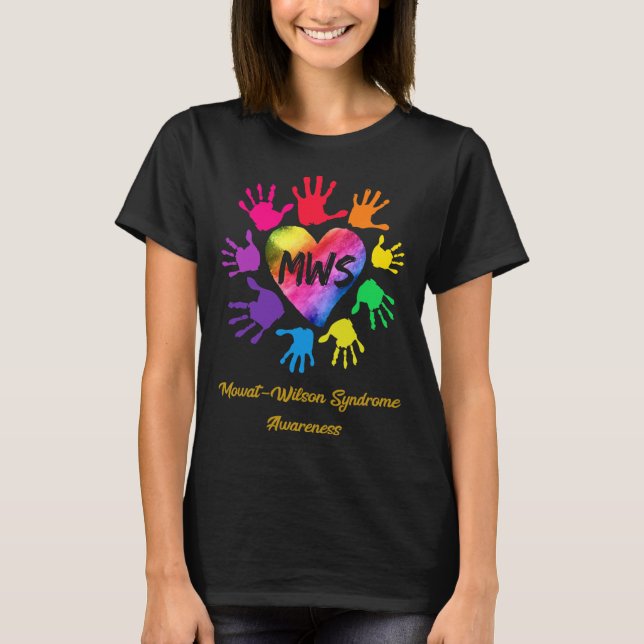 Camiseta Mowat Wilson Syndrome A Consciência Mãos Presente (Frente)