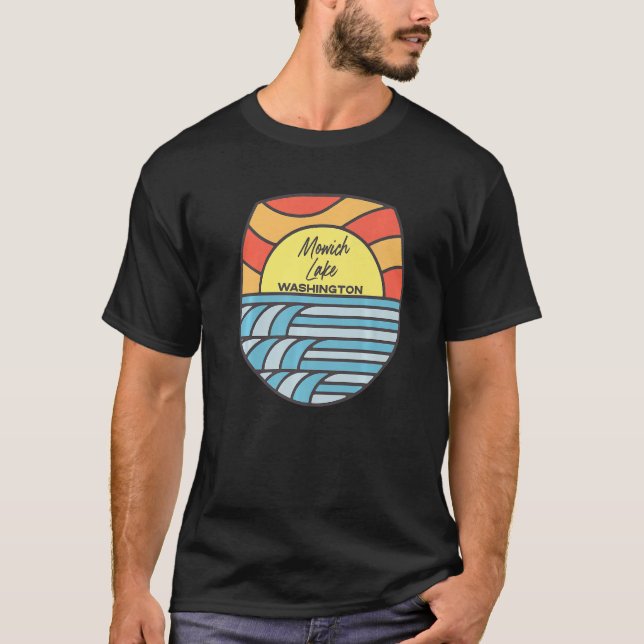 Camiseta Mowich Lake Washington Wa Sunset Vacation Souvenir (Frente)