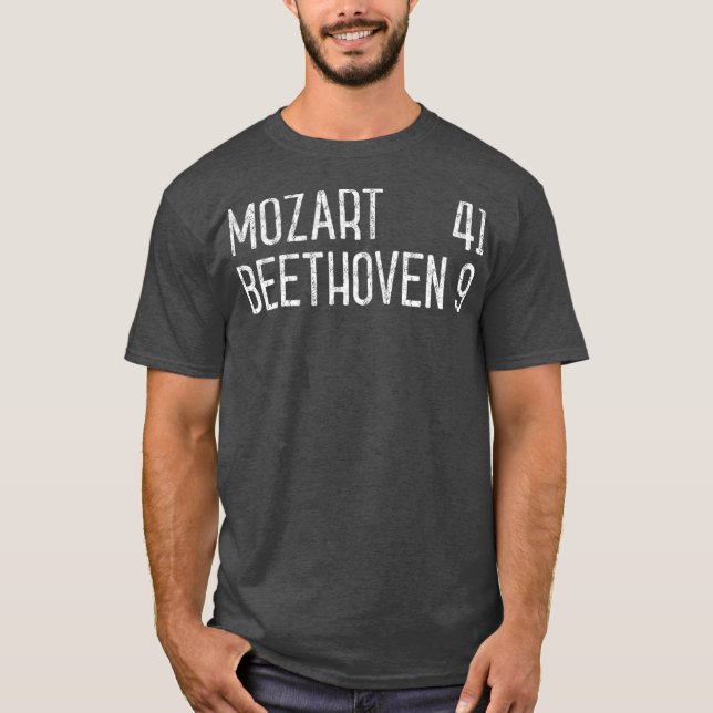 Camiseta Mozart Beethoven Symphony Scoreboard - Música engr (Frente)