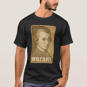 Camiseta Mozart Classic Music Composer Vintage Torn Poste