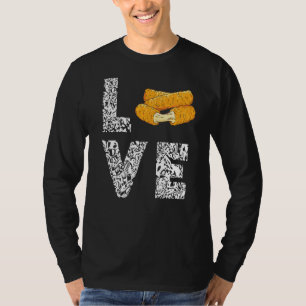 Camiseta Mozzarella Sticks Leopardo Amor Queijos Pão