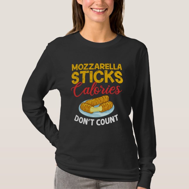 Camiseta Mozzarella Sticks Receita de Comida Engraçada (Frente)