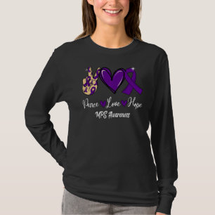 Camiseta MPS Consciência Paz Amor Esperança Fita Roxa