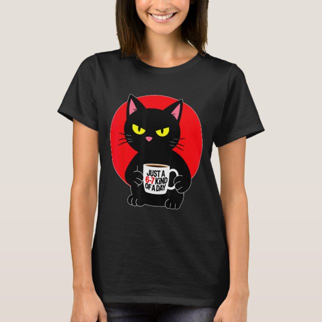 Camiseta Mpy 6 7 Meme Cat Funny Gen Alpha Six Seven Cat Lov (Frente)