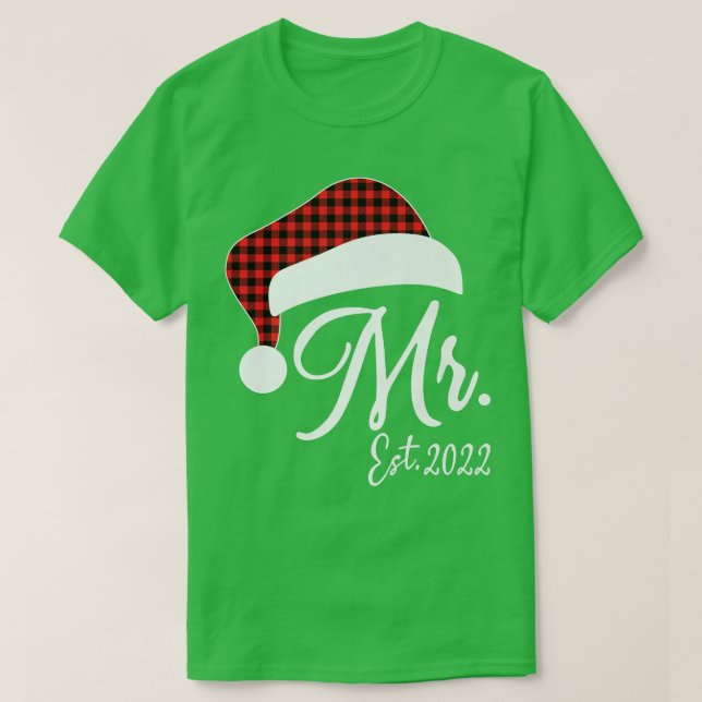 Camiseta Mr Claus & Mrs Claus Est (Frente do Design)