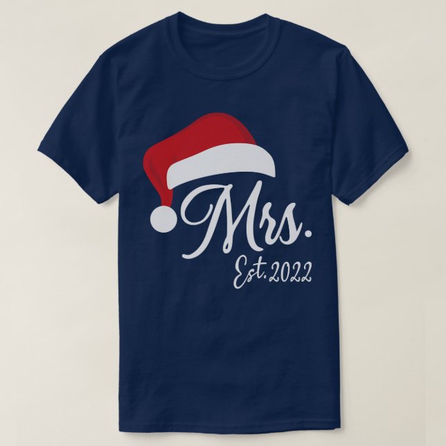 Camiseta Mr Claus & Mrs Claus Est (Frente do Design)