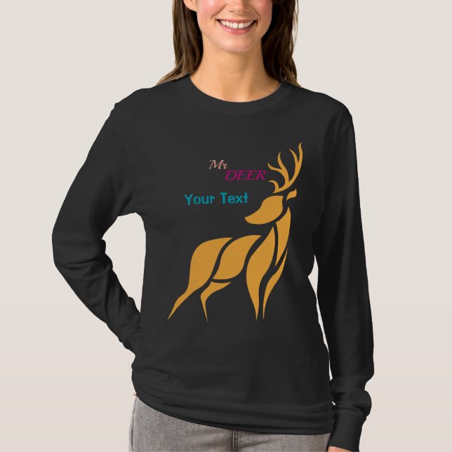 Camiseta Mr. Deer Graphic – Rustic Woodland Style (Frente)