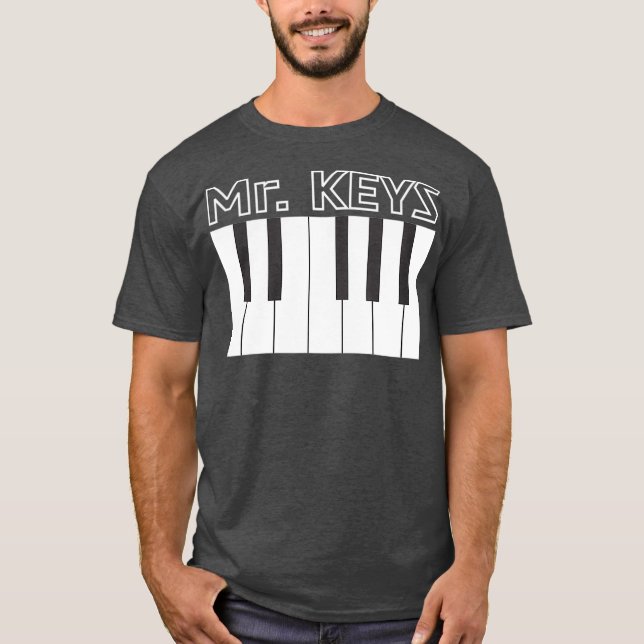 Camiseta Mr Keys Keyboard Piano Player Musical  (2) (Frente)
