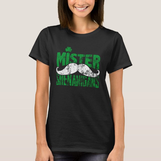 Camiseta Mr Shenanigans Drinking Drunk St Patricks  Drinkin (Frente)