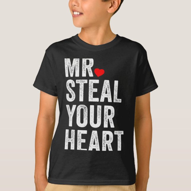 Camiseta Mr. Steal Your Heart Funny Valentines Day Men’s  (Frente)
