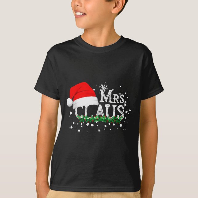 Camiseta Mrs Claus Christmas Couples Matching Her Xmas Paja (Frente)