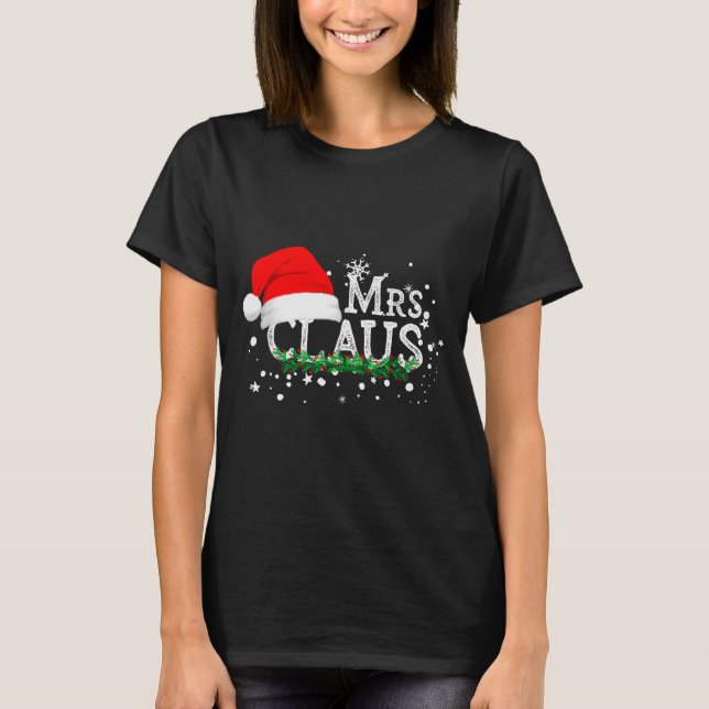 Camiseta Mrs Claus Christmas Couples Matching Her Xmas Paja (Frente)