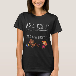 Camiseta Mrs. Pastor de família mãe presente ideia Fix it