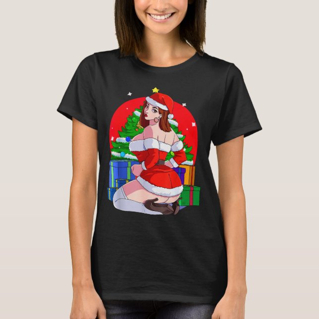 Camiseta Mrs Santa Claus Y Mama Christmas Pajamas Xmas Gift (Frente)