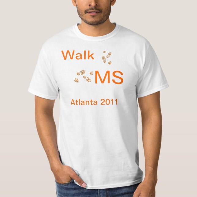 Camiseta MS da caminhada do t-shirt (Frente)