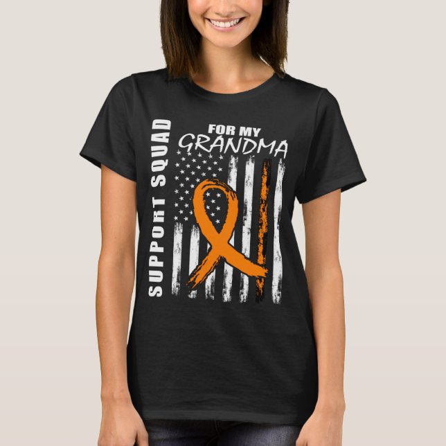Camiseta MS Grandma Multiple Sclerosis Awareness US Flag Fa (Frente)