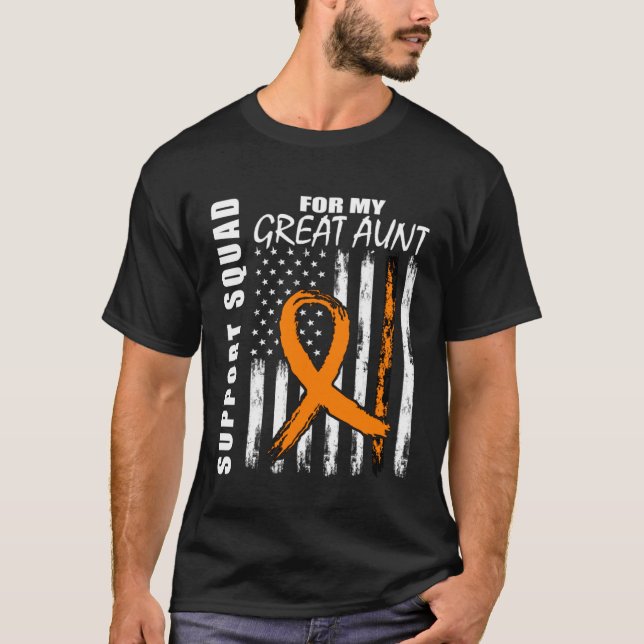 Camiseta MS Great Aunt Multiple Sclerosis Awareness Flag Fa (Frente)