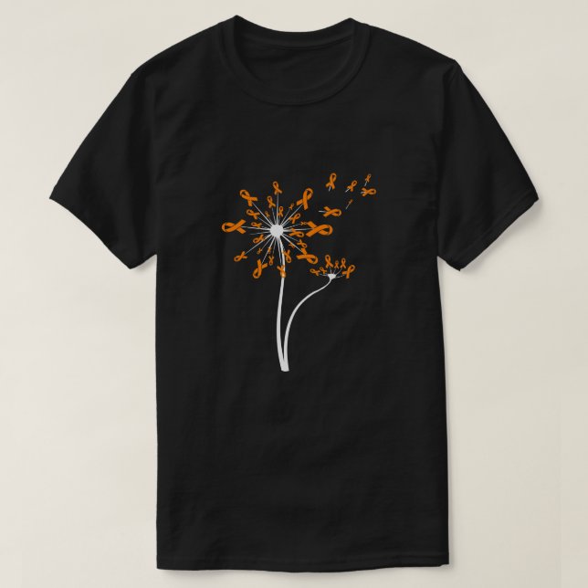 Camiseta MS Leucemia Sensibilização dos Rins Dandelion Oran (Frente do Design)