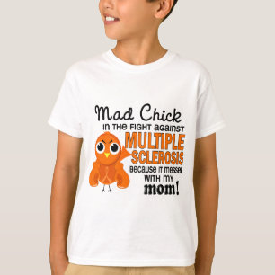 Camiseta MS louco da esclerose múltipla da mamã do pintin