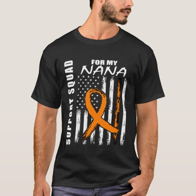 Camiseta MS Nana Multiple Sclerosis Awareness USA Flag Fami (Frente)