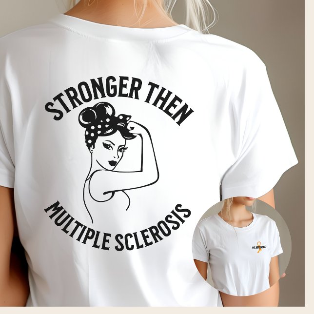 Camiseta MS warrior, faixa laranja, conscientização, academ (Criador carregado)