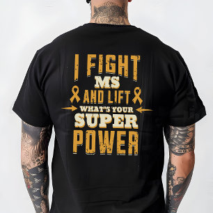 Camiseta MS warrior, fita laranja, consciência, academia de