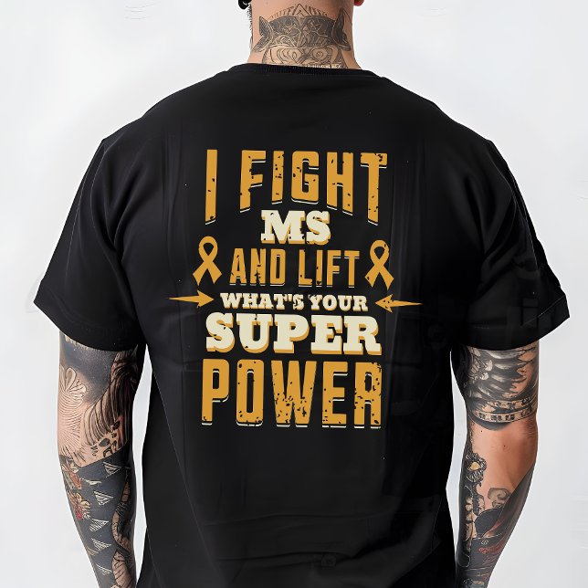 Camiseta MS warrior, fita laranja, consciência, academia de (Criador carregado)