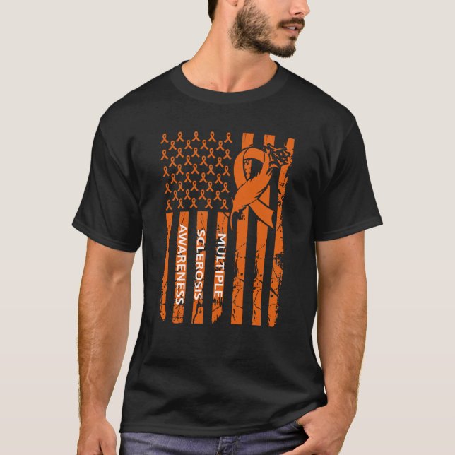Camiseta MS Warrior Multiple Sclerose Sensibilização Friso  (Frente)