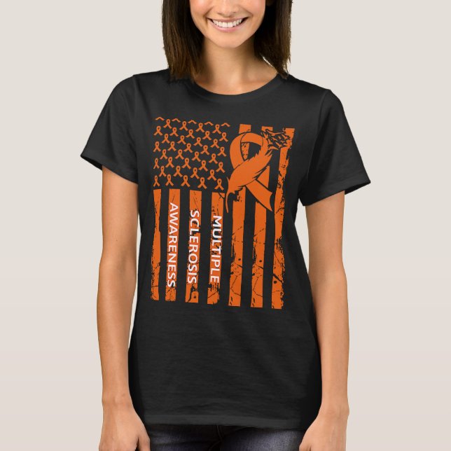 Camiseta MS Warrior Multiple Sclerose Sensibilização Friso  (Frente)