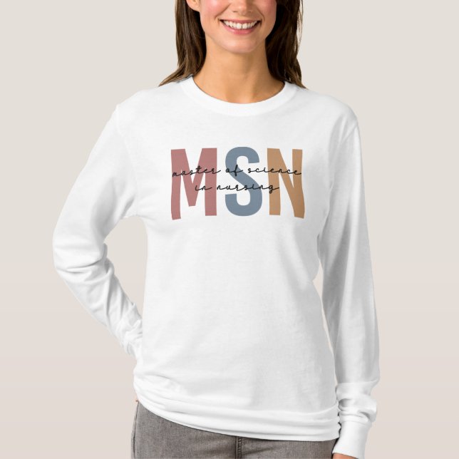 Camiseta MSN Master of Science in Nursing Graduation (Frente)