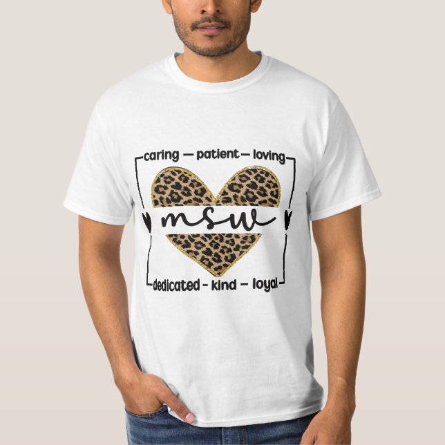 Camiseta MSW Appreciation Social Worker Graduation Master's (Frente)