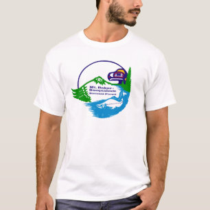 Camiseta Mt Baker - Logótipo da Floresta Nacional Snoqualm