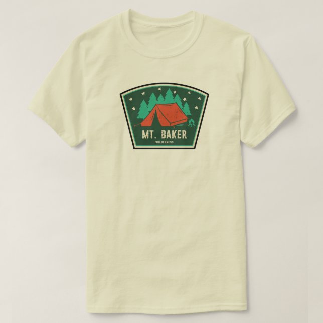 Camiseta Mt. Baker Wilderness Washington Camping (Frente do Design)
