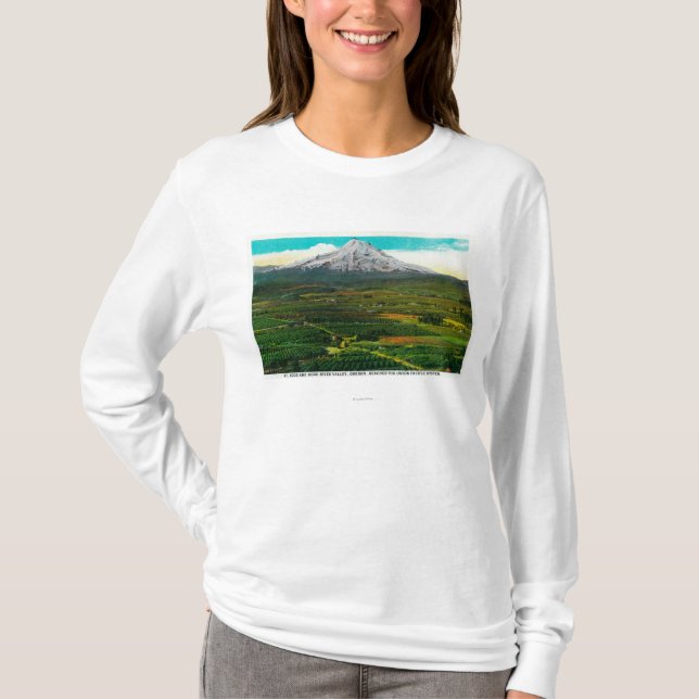 Camiseta Mt. Capa do rio de Hood River ValleyHood, OU (Frente)