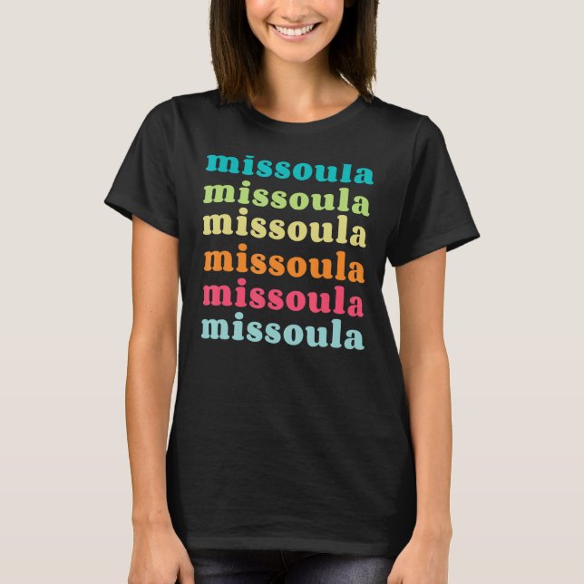 Camiseta MT Colorful Repeating Text (Frente)